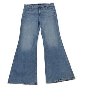 Express Women's Light Blue Wide Leg Flare Jeans